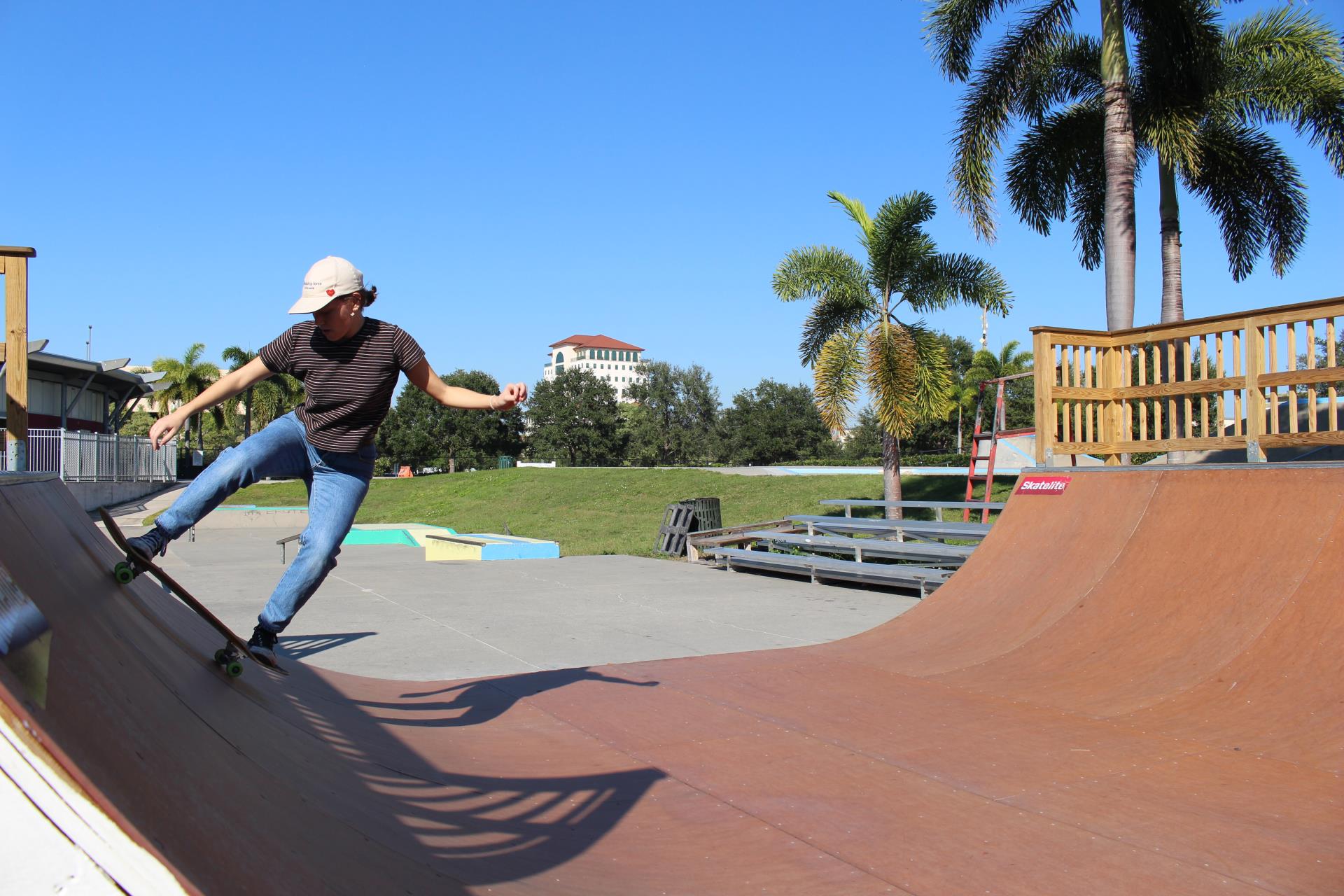 A skater at Payne Park skate park.