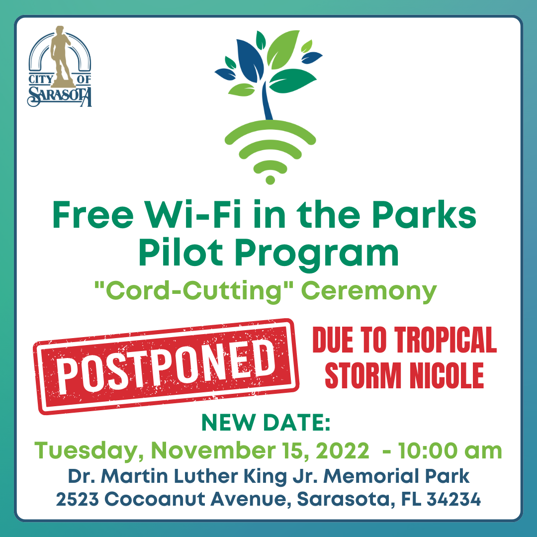 Postponed - WiFi in Parks ceremony